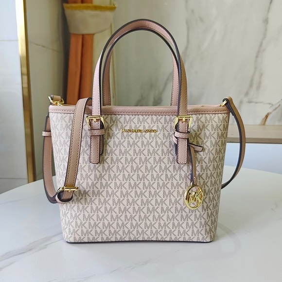 Michael Kors Pink And White Handbag - Picture 1 of 7